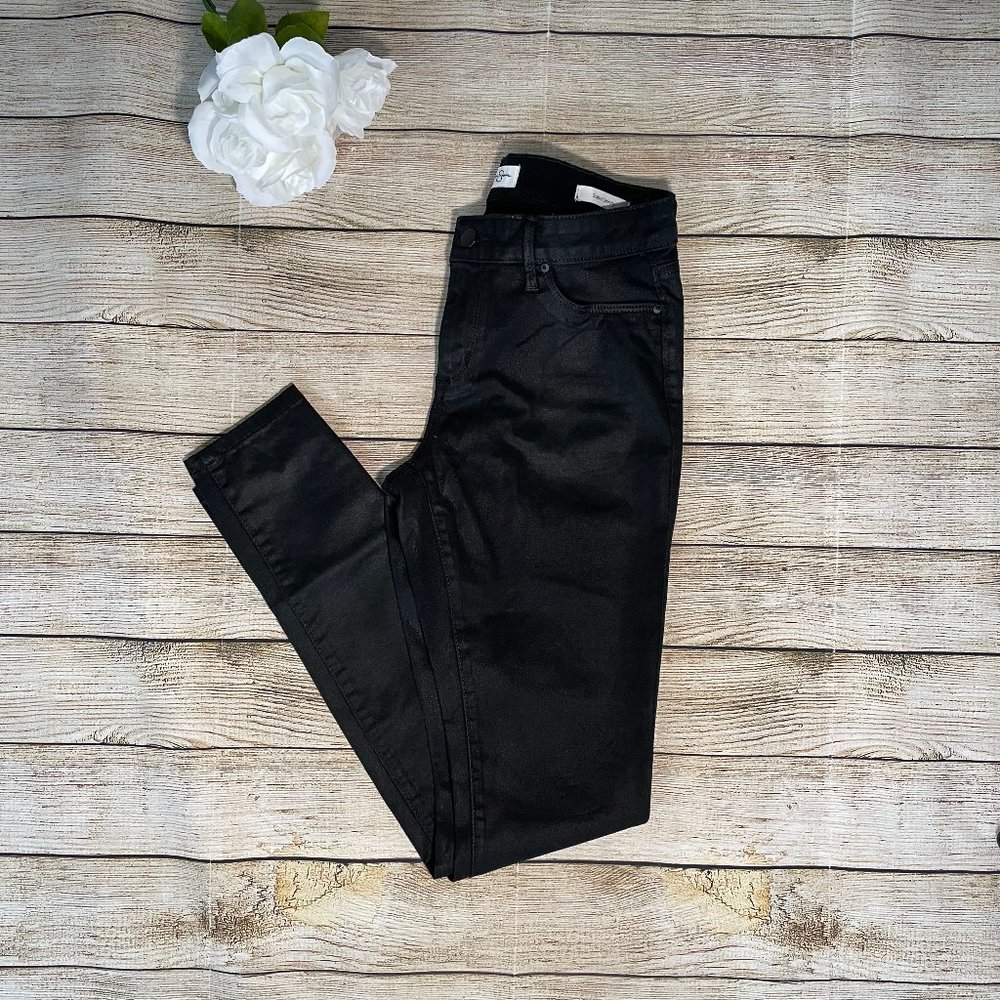 Jessica Simpson Super Skinny black coated jeans size 4 27 Denim